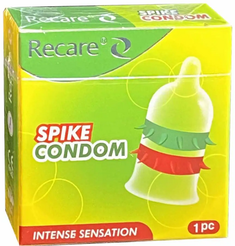 Презерватив стимулирующий с усиками Recare Intense Green, 1шт Rec5444 фото