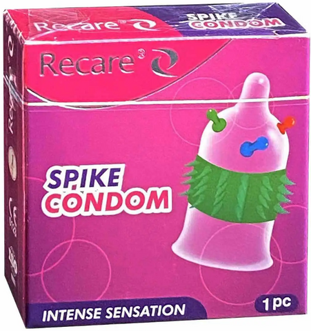 Презерватив стимулирующий с усиками Recare Intense Pink, 1 шт Rec099 фото
