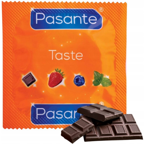 Презервативы со вкусом и ароматом шоколада Pasante Taste Chocolate, 3 шт PSN001 фото