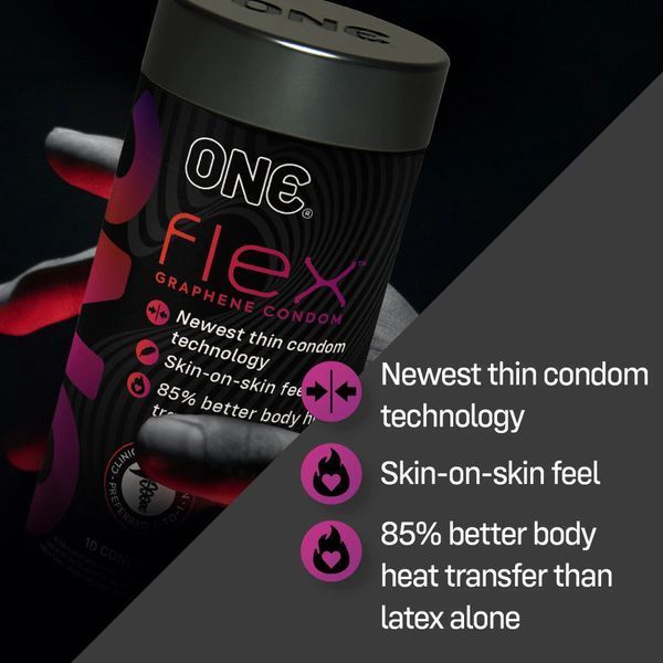 Супертонкие презервативы ONE Flex Graphene Condom, 10 шт SX0787 фото