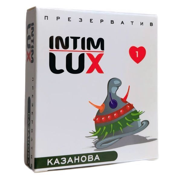 Презерватив з вусиками Intim Lux Казанова, 1 шт L3680 фото