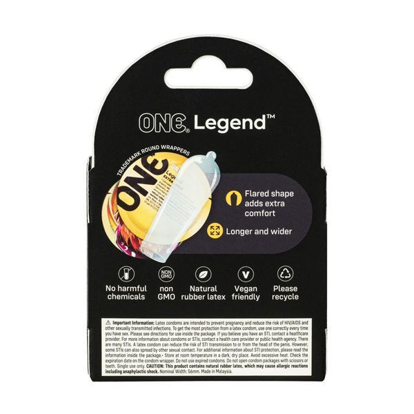 Презервативы увеличенного размера ONE Legend Extra Large, 3 шт SX0781 фото