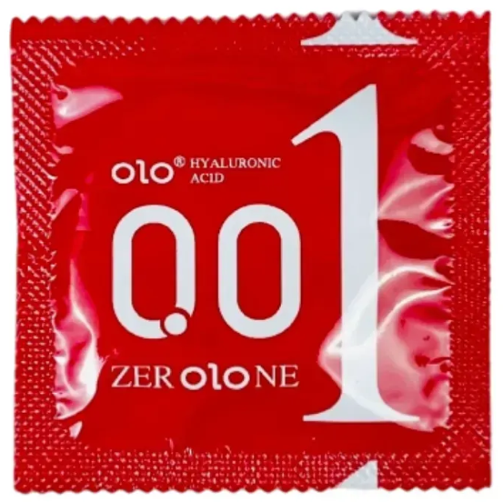 Ультратонкие презервативы с рельефной поверхностью OLO Red Bare, 10 шт OLO1211 фото