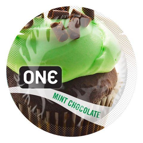 Презерватив ONE FlavorWaves Mint Chocolate зі смаком м&rsquo;ятного шоколаду SX0749 фото
