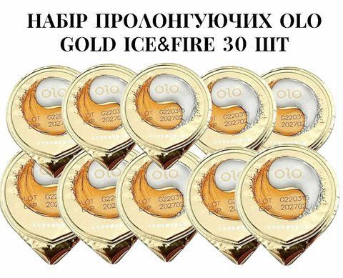 Набір ультратонких пролонгуючих презервативів OLO 0.01 Durable Gold Ice and Fire, 30 шт OL9899 фото