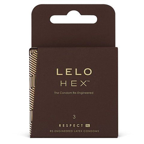 Презервативы LELO HEX Condoms Respect XL 3 Pack, тонкие и суперпрочные, увеличенный размер SO8132 фото