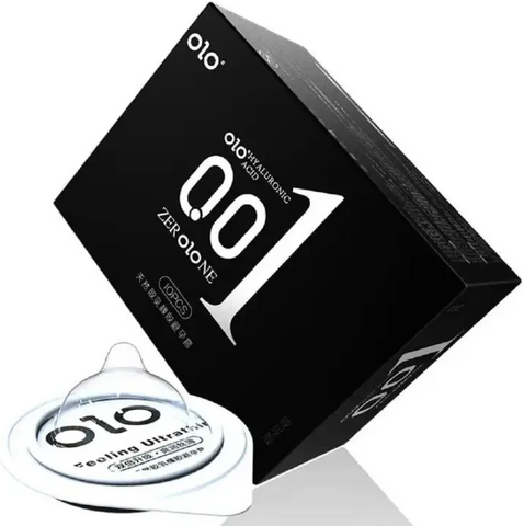 Ультратонкі презервативи OLO 0.01 Feeling Ultrathin Black, 10 шт OLO1 фото