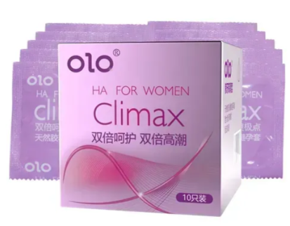 Презервативи тонкі OLO Climax з точковим рельєфом і гіалуроновою кислотою, 10 шт OLO011-10 фото