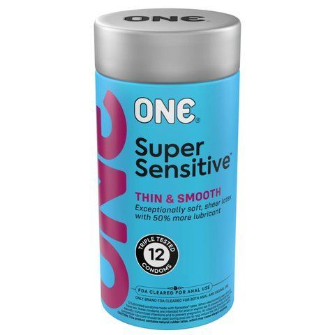 Презервативы тонкие ONE Super Sensitive, с дополнительной смазкой, 12 шт. SX0789 фото